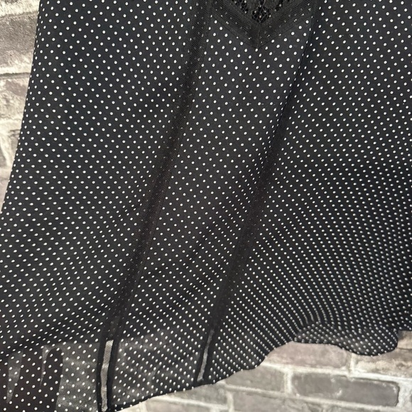 A.L.C. Black Polka Dot 100% Silk Jerry Blouse - Picture 9 of 13